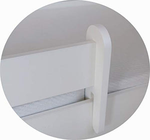 Letto per bambini con funzione estraibile bianco EMMA 160x80 + 2 materassi + 2 telaio, Divano Letto con Doghe in Legno