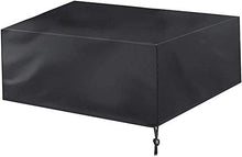 Dieluny, copertura impermeabile per mobili da giardino, 126 x 126 x 74 cm, copertura rettangolare per mobili da giardino, in tessuto Oxford resistente agli strappi, in rattan