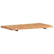 vidaXL Legno Massello di Acacia Piano per Lavabo Bagno Ripiano per Lavello Rustico Mensola per Lavandino Accessori per Bagno 100x55x3,8 cm