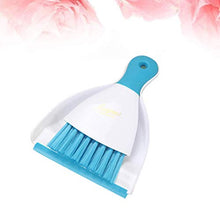 Balacoo Mini Set Scopa E Scopa per Tavolo Scrivania Tastiera da Banco Cane Gatto E Altri Animali Domestici (Blu)
