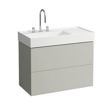 Laufen Mobiletto lavabo Kartell Running, Adatto per lavabo 810338, 2 cassetti, 880x600x450, colorazione: Grigio ciottolo - H4076180336411