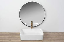 VBChome Lavabo in ceramica, 48 x 36 cm, ovale, piccolo, rettangolare, lavabo in ceramica
