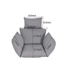 ZJZJ Comfort Antiscivolo Cojin,Swing Seat Cushion Durevole,Interno Ed Esterno Terrazza Cortile Prato Grigio 68cm
