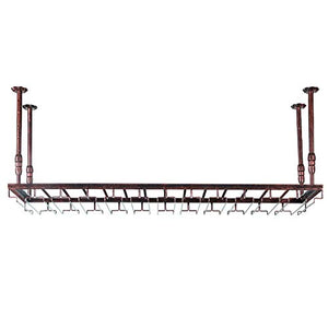 Wine Rack Altezza Regolabile a Soffitto Attaccatura Del Supporto Di Bottiglia Del Vino, Metallo, Ferro Wine Glass Rack Calice Calici Rack Vintage Style Decoration Application Robusto/Bronze / 8