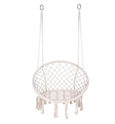 Sicurezza beige amaca sospesa sedia altalena corda all'aperto bar giardino sedile bambino amaca dondolo sedia bambino appeso sedia