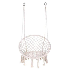 Sicurezza beige amaca sospesa sedia altalena corda all'aperto bar giardino sedile bambino amaca dondolo sedia bambino appeso sedia