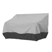 rongweiwang Copertura Panca Heavy Duty Patio Esterna Impermeabile Outdoor Divano Divano Coperchio Coperchio Prato mobili - Grigio + Nero