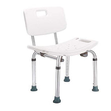 CLJ-LJ Sgabello da Doccia Bagno Sedile Bagno Sedia in Alluminio con Schienale Regolabile Altezza Antiscivolo Anziani Sgabello da Bagno disabili, Bagno