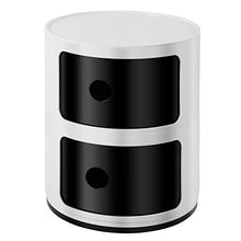 XuanYue Contenitore Componibile 3 Cassettiera Bianco Cassettiera (Nero + bianco, 2 strati)