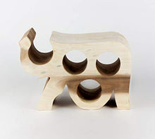 Rococo Portabottiglie in legno Elephant da 30 x 20 x 11 cm, in legno di suar