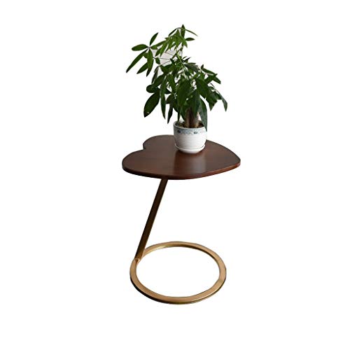 TONG HXF- Piccolo Tavolo da caffè in Legno massello Camera da Letto Amore Semplice Creativo Moderno Soggiorno in Ferro battuto Mobile tavolino Durevole