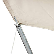 Relaxdays, Tenda da Sole Rettangolare con aste, Corde, picchetti, Impermeabile, Resistente ai Raggi UV, in Poliestere, 3 x 4 m, Beige