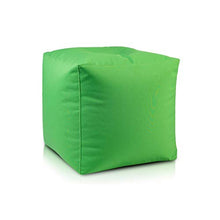 Ecopuf Cube L Pouf Poggiapiedi da Esterno in Poliestere Impermeabile Pieno di Palline di Polistirolo