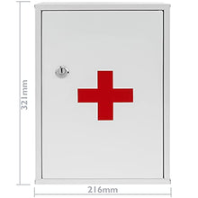 PrimeMatik - Armadietto di Pronto Soccorso in Metallo. Cassetta Medica a Muro 216 x 80 x 321 mm