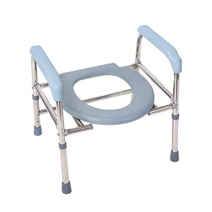 LYP Sedia Comoda per Anziani Commode Sedia - Doccia Sgabello - Sedili Shelf - 6 Altezza Regolabile (Color : O-Shaped Seat Plate)