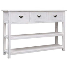 SKM Credenza Bianco Anticato 115x30x76 cm in Legno