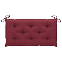 vidaXL Cuscino per Dondolo Rosso Vino 100 cm in Tessuto