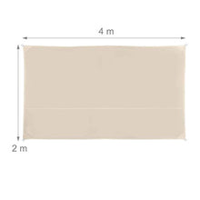 Relaxdays, Beige Tenda a Vela Rettangolare, Idrorepellente, Anti UV, Corde di Supporto, Terrazza e Giardino, LxP: 2x4 m, 2 x 4 m