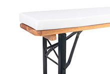 TexDeko - Imbottitura in gommapiuma per panca da birra, 4 cm di altezza, 220 cm, extra spessa