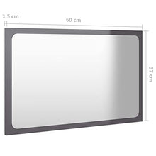 vidaXL Set Mobili da Bagno 2 pz Grigio Lucido in Truciolato