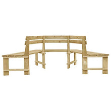 FAMIROSA Panchina da Giardino 240 cm in Legno di Pino Impregnato-9089