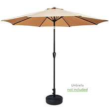 VONLUCE Base per Ombrellone Pesi per Ombrellone da 45.5 cm Supporto in Plastica per Ombrelloni da 17 Litri di Acqua o Sabbia per Mobili da Giardino e Patio Esterno, Portaombrelli da Giardino