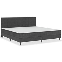 Tidyard Testiera Letto Trapuntata Grigio Scuro in Tessuto 200x200 cm,Comodo e Facile da Pulire