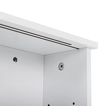 EUGAD Mobiletto Pensile da Bagno con Specchio Armadietto Bianco Lucido da Lavabo con Due Porte 55x14x36cm 0021WY