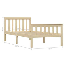 SKM Giroletto Legno Chiaro in Legno Massello di Pino 90x200 cm