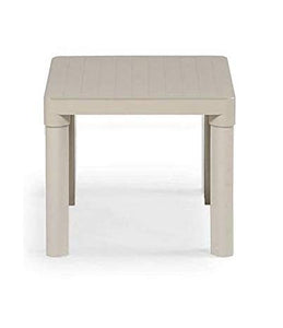 ALTIGASI Tavolo Basso - TAVOLINO Colore Tortora per Esterno Modello Tip in Resina Misura 47x47x38H CM - Made in Italy
