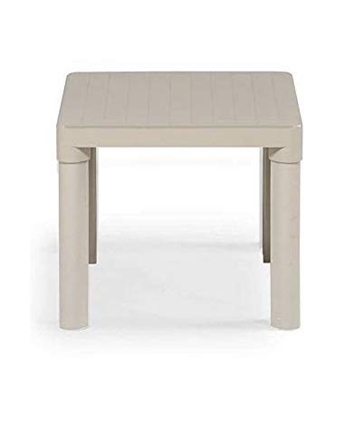 ALTIGASI Tavolo Basso - TAVOLINO Colore Tortora per Esterno Modello Tip in Resina Misura 47x47x38H CM - Made in Italy