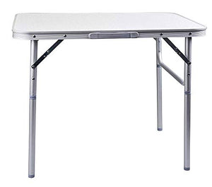 Vetrineinrete® Tavolo per Picnic 90x60x70 cm in Alluminio per Giardino Campeggio Camper con Piedi Removibili Manico per Il Trasporto P19