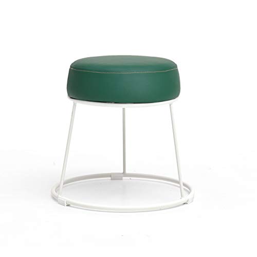 Mobili per la casa e Giardino Sgabello di Trucco di Modo/Sgabello di Trucco Domestico/Sgabello Rotondo del Ferro per Il sofà del banco del sofà del Salone Ottomani da Cucina (Colore : Green)