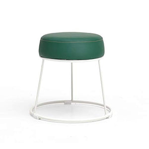 Mobili per la casa e Giardino Sgabello di Trucco di Modo/Sgabello di Trucco Domestico/Sgabello Rotondo del Ferro per Il sofà del banco del sofà del Salone Ottomani da Cucina (Colore : Green)