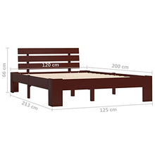 SKM Giroletto Marrone Scuro in Legno Massello di Pino 120x200 cm (24.28kg)
