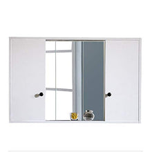 Armadietto per Bagno con Specchio Scorrevole, armadietto a Muro per Bagno, Cucina multiusoOrganizzatore per mobili, Mobile Bagno con Specchio, Bianco