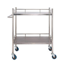Carrello Medico, Doppio Carrello per Attrezzatura Medica da Laboratorio in Acciaio Inossidabile, Protezione di Bellezza in Un Pezzo Installazione Gratuita