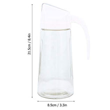 Dispenser di olio senza gocciolamento Auto Flip Glass Condimento per insalata Bottiglia Condimento per olio Contenitori per olio da cucina per olio Manico antigoccia per la cottura della cu(bianca)
