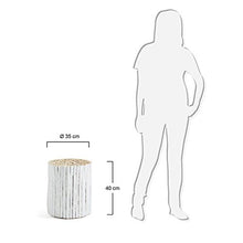 Kave Home - Tavolino Bianco Filip con Rami di Legno di Teak