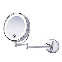 LHQ-HQ - Specchio da trucco a LED, specchio da bagno, con luci, a LED, con luce e specchio telescopico pieghevole da bagno, lente d'ingrandimento