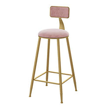 Sedia da Pranzo Sgabelli Alti Contatore della Cucina per la Colazione Sgabelli da Bar Sedute in Velluto Sedie da Bar Gambe in Metallo Color Ferro Dorato, Sgabelli da Bar Sgabelli Alti Rosa