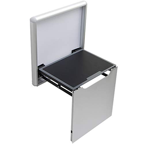 Sedile da vasca a muro per bagno,Sgabello da ingresso pieghevole per sostituzione scarpe,Sgabelli bassi in lega di alluminio sul muro di casa,Può sopportare 150 kg ( Color : Silver , Size : 43*41cm )