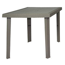 TAVOLO DA GIARDINO LINEA RATTAN MARCELLO DIMAPLAST TAUPE 80X80 ARREDO GIARDINO BAR RISTORANTE 004432