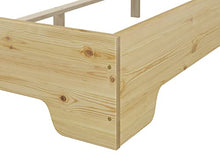 Erst-Holz Solido Letto Moderno impilabile 140x200 in Pino massello con doghe rigide 60.56-14