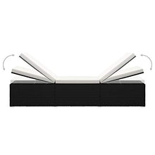 Tidyard 3 pz Set Lettini Prendisole Reclinabili in Polyrattan con Tavolino,Lettino da Sole,Lettino da Giardino Esterno,Lettino Prendisole da Piscina Patio Terrazzo Spaggia Mare 195x60x31 cm