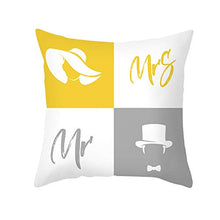 Federe Cuscini Divano 45X45,Fodere Per Cuscini, Motivo Geometrico Grigio Giallo Semplice Nordico, Fodera Per Cuscino Lombare Per Divano Da Ufficio, Set Di 4 Articoli Per La Decorazione Della Casa, Cor