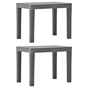 Festnight Panchine da Giardino 2 posti in Plastica 2 pz Panchina da Esterno 60 x 38,5 x 45 cm Panca arredo Giardino per Balcone