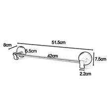 GETZ MSYO 2 Pezzi in Acciaio Inox Portasciugamani Portasciugamani Bagno Portasciugamani Montato a Parete con Ganci, Impermeabile (Dimensioni: 51,5x7,5x8 Cm)