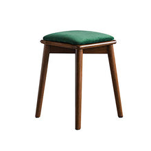 Sedia Sgabello Legna -sgabelli Bassi da Bar Senza Schiena -seggiola da Bar 45cm Sedie Velluto Moderno,Cuscini Quadrati Verdi con Elastico,Nessun Assemblaggio Richiesto,per Cucina Arredo Bar
