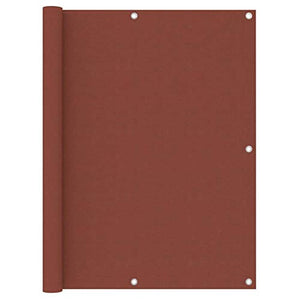 Tidyard Paravento Balcone Copertura per Balcone Idrorepellente con Occhielli Resistente a Los rayos UV frangivento Protezione da Raggi Terracotta 120x500 cm Tessuto Oxford